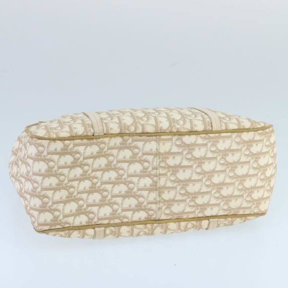 Christian Dior Trotter Romantic Tote Bag PVC Beige Silver Auth 96207 - Picture 5 of 16